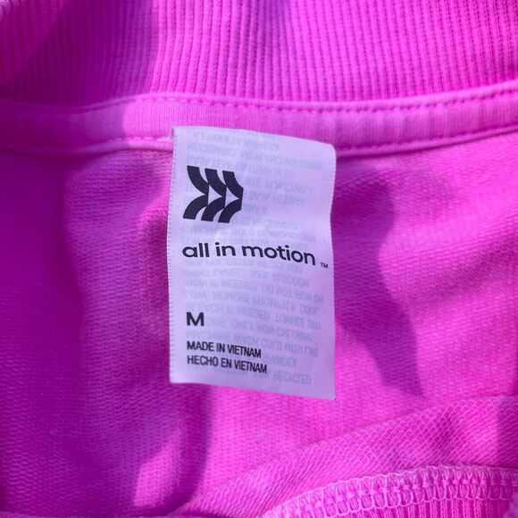 All in Motion Size Medium Bright Pink Tie Dye Oversized Sweatshirt - Picture 6 of 7